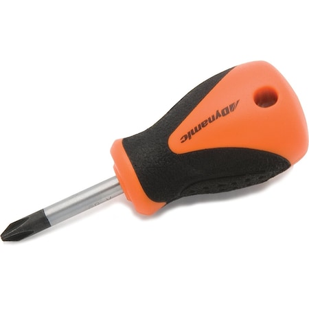 Dynamic Tools No 1 Phillips Stubby Screwdriver, Comfort Grip Handle D062104